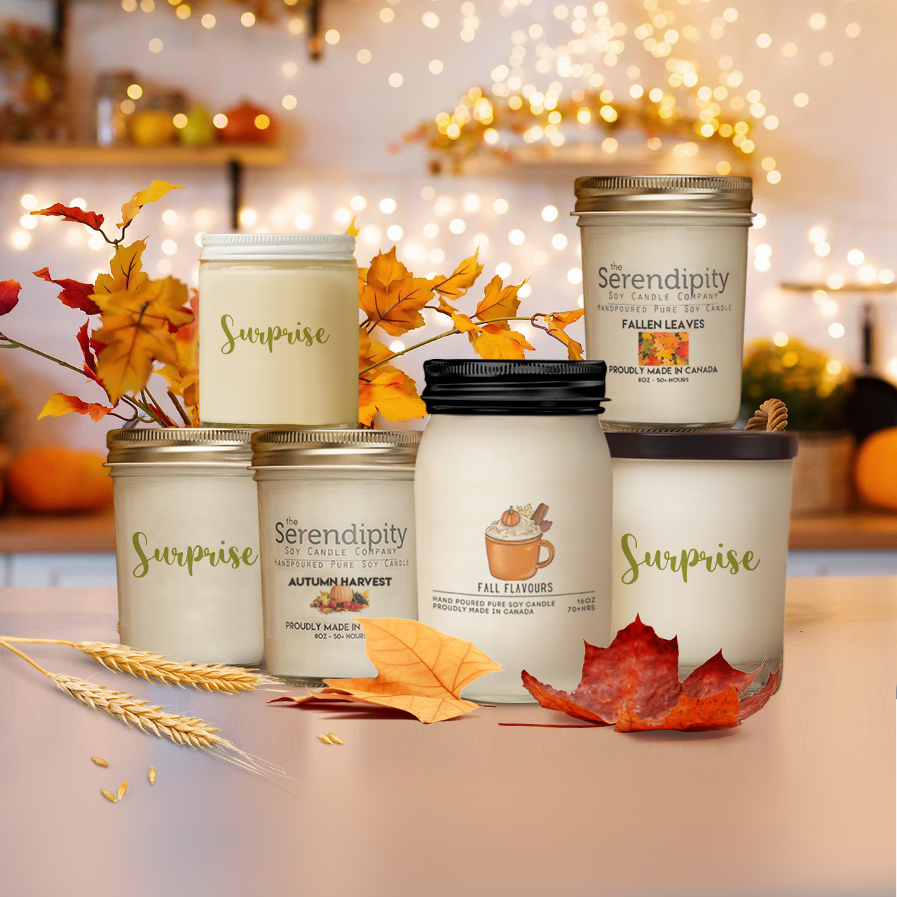 Autumn Harvest Fall Candle Box