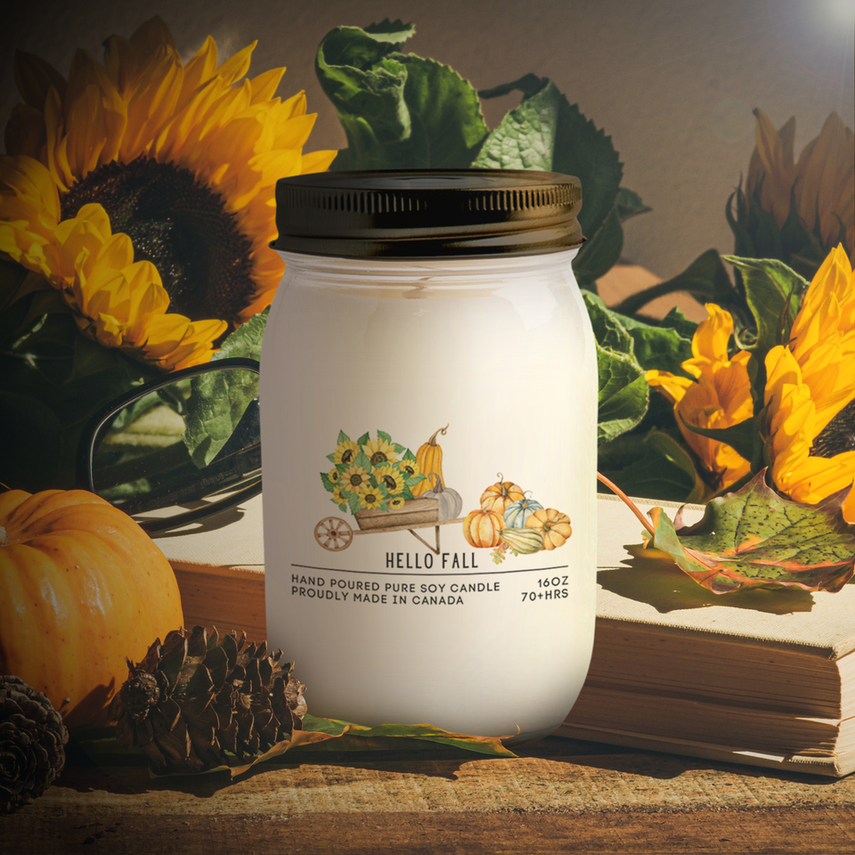 2 retailer Rae Dunn Candle PUMPKIN LOVE & HARVEST SEASON