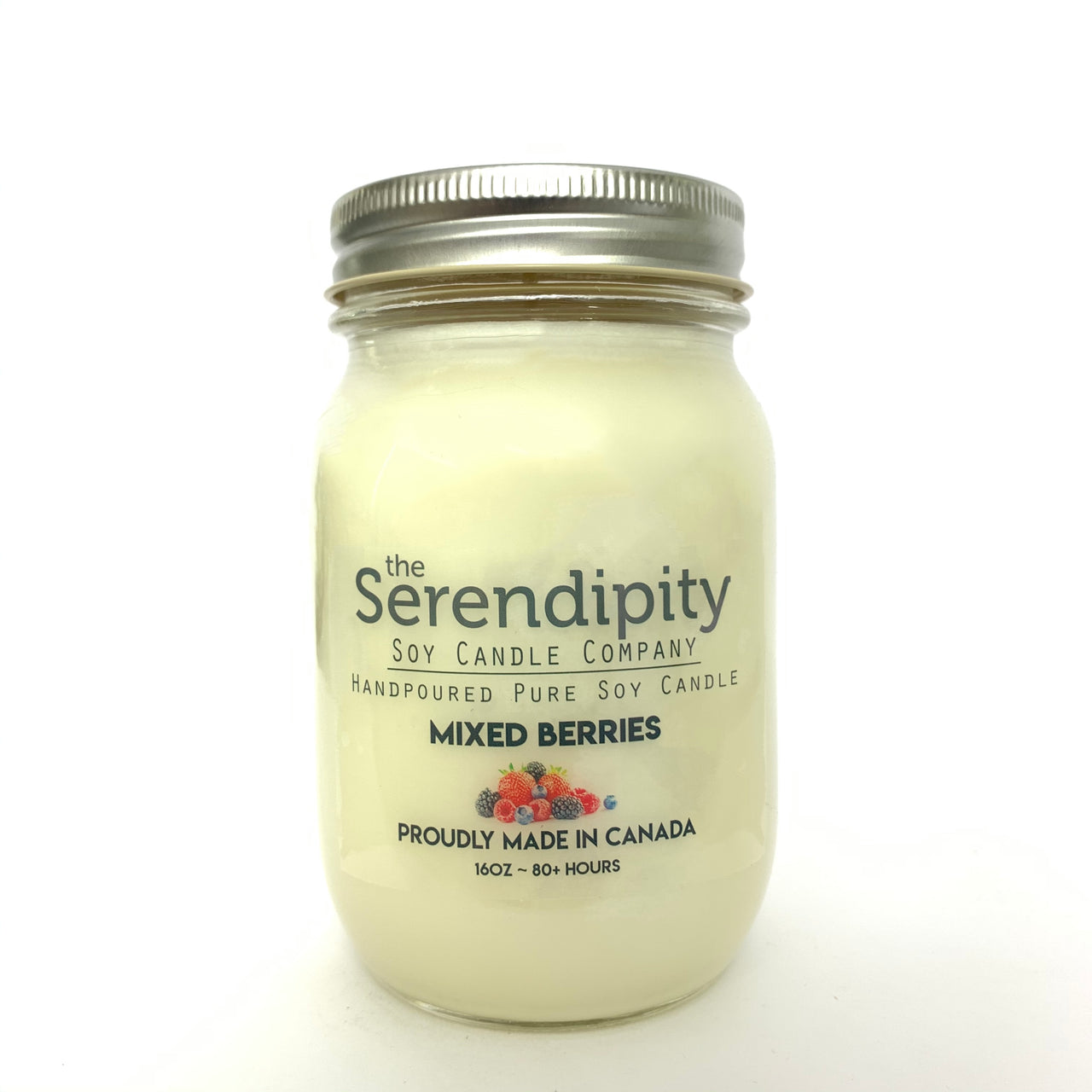 Mixed Berry parfait Handcrafted 26 oz Candle Organic Soy Wax w