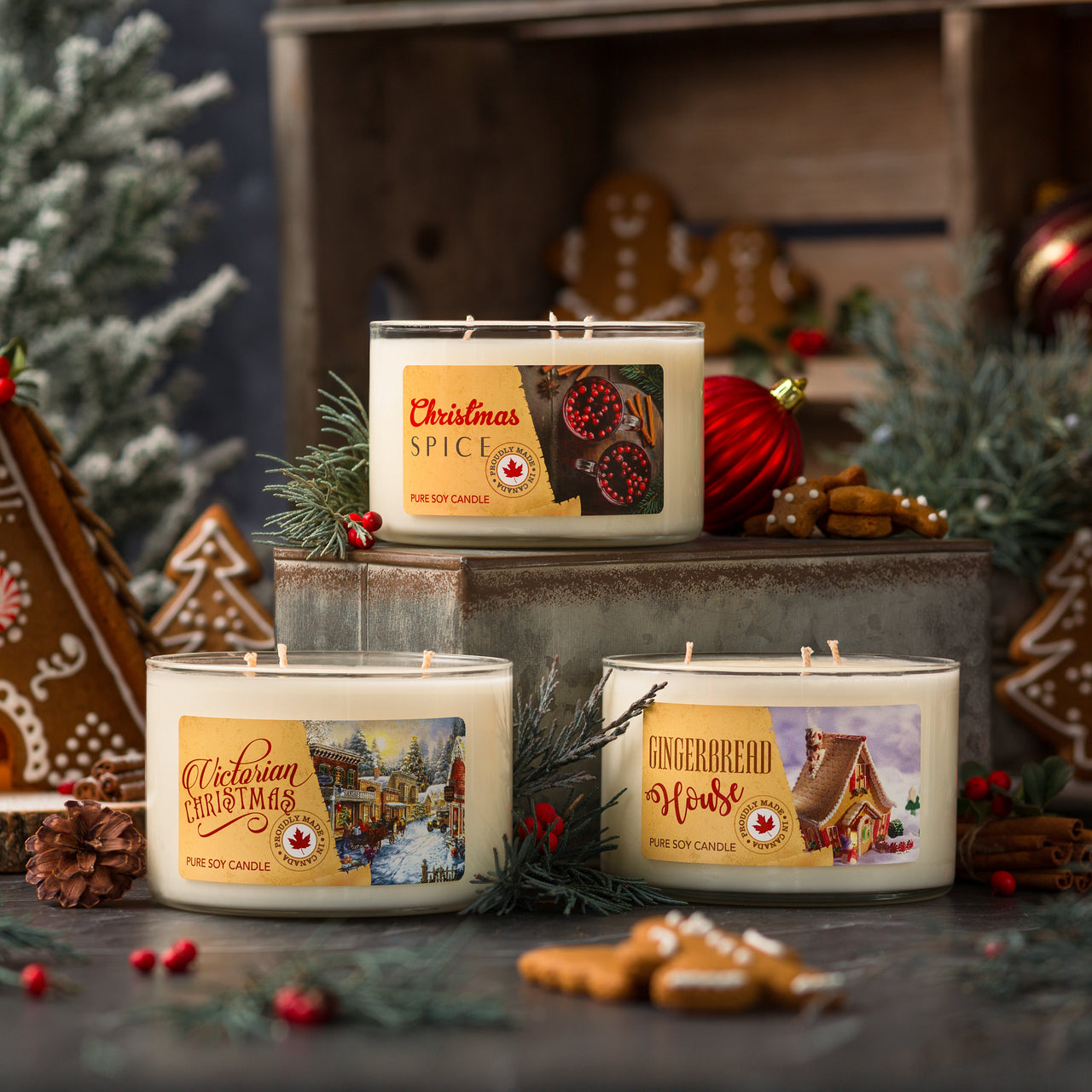 Gingerbread House - 3 wick