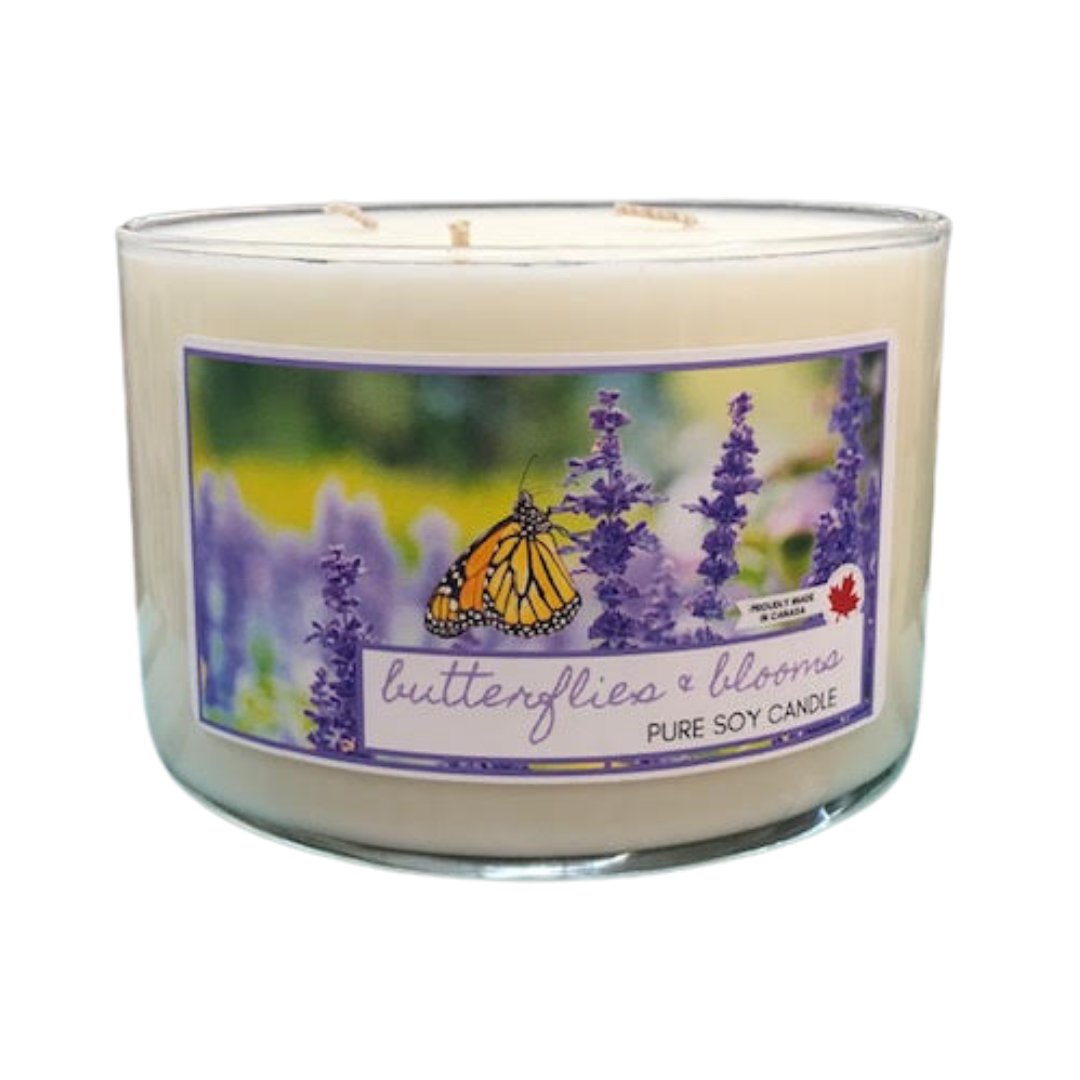 Butterflies & Blooms - 3 wick